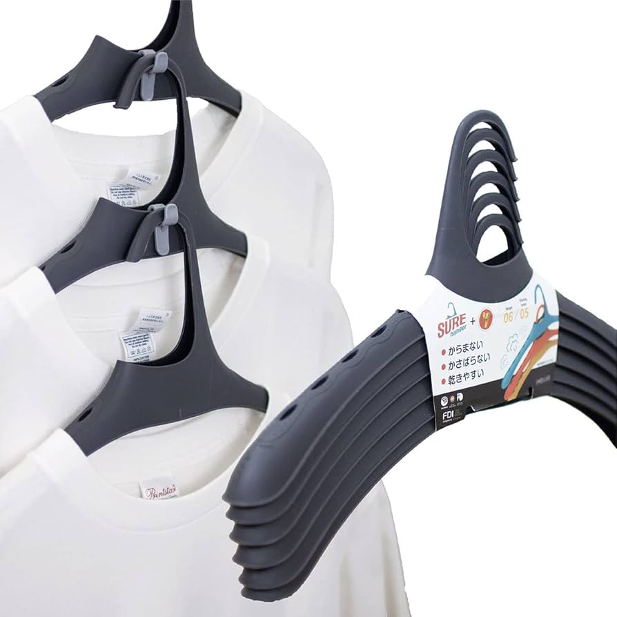 Amazon.co.jp: レッドワークス 衣類ハンガー 6本セット プラスチック